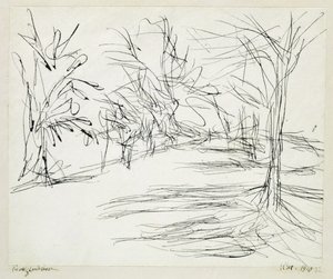 Landweg naar Schwaing door Paul Klee
