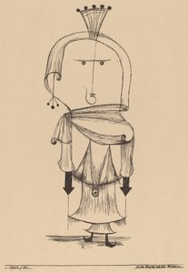 Die Hexe mit dem Kamm door Paul Klee