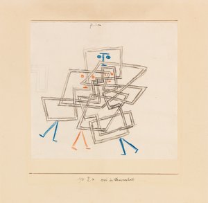 Drei in Verworrenheit, 1930 door Paul Klee
