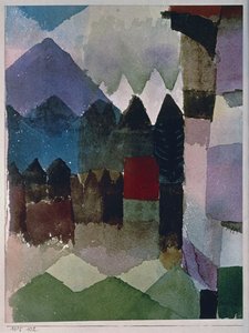 Föhnwind in de tuin van Franz Marc door Paul Klee
