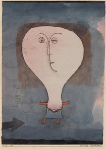 Schrik van een Meisje, 1922 door Paul Klee