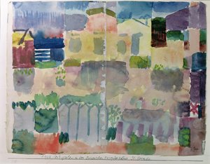 Tuin in Saint-Germain, de Europese wijk van Tunis door Paul Klee