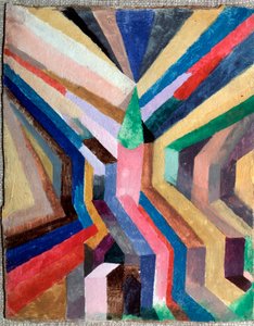 Groene bel als middelpunt door Paul Klee