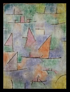 Haven met zeilschepen door Paul Klee