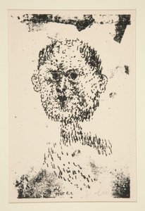 Hoofd (Kopf) - Bebaarde Man (Baertiger Mann) door Paul Klee