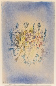 Huizen bij het park door Paul Klee