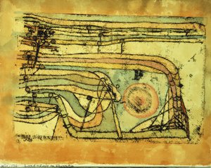 Landschap in Pankenton door Paul Klee