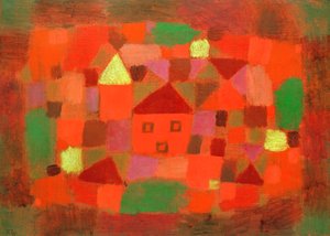 Landschap met Zonsondergang door Paul Klee