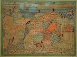 Landschap met ezels door Paul Klee