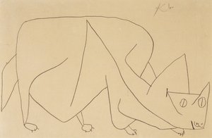 Loerende Kat door Paul Klee