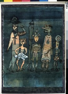 Maskers. Schilderij van Paul Klee (1879-1940) door Paul Klee