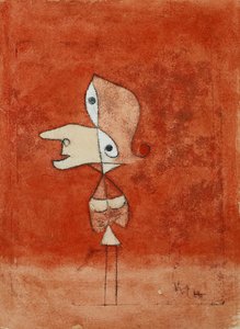 Portret van Brigitte (gehele figuur) door Paul Klee