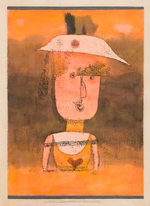 Portret van Frau P. in het zuiden door Paul Klee