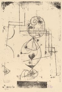 Hartenkoningin, 1921 door Paul Klee