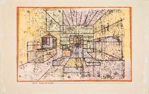 Raum der Häuser, 1921 door Paul Klee