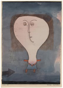 Schrik van een meisje door Paul Klee