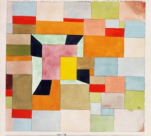 Gesplitste Gekleurde Rechthoeken door Paul Klee