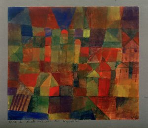 Stad met de drie Koepels door Paul Klee