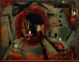 Dansspel van de roden door Paul Klee