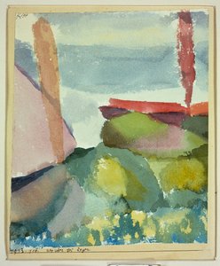 De Kust in de Regen door Paul Klee