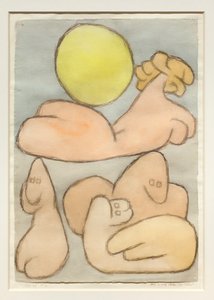 De torso en haar familie met de volle maan door Paul Klee