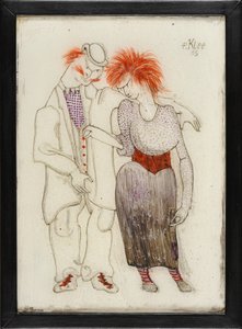 Verkomen Paar Couple mauvais genre, 1905 door Paul Klee