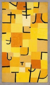 Tekens in geel door Paul Klee
