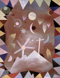 Über Bergeshöhe door Paul Klee