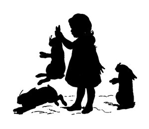 Silhouet door Paul Konewka (litho)