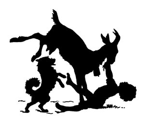Silhouet door Paul Konewka (litho)