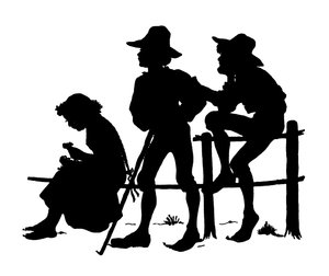 Silhouet door Paul Konewka (litho)