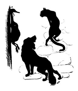 Silhouet door Paul Konewka (litho)