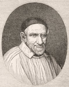Vincentius de Paul 1581 - 1660. Franse katholieke priester en heilige. Naar een werk van Simon Francois. door Paul Lacroix