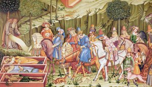 De Triomf van de Dood, Fresco in het Campo-Santo, Pisa, Italië, toegeschreven aan Francesco Traini. door Paul Lacroix