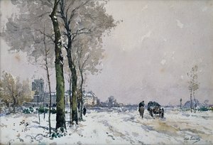 De Buitenwijken van een Stad, Winter door Paul Lecomte