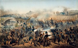 De Slag bij de Chernaya Rivier op 16 augustus 1855, 19e eeuw door Paul Levert