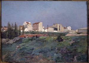 De Bièvre-vallei, links van rue de Tolbiac door Paul Léon Felix (attr. to) Schmitt