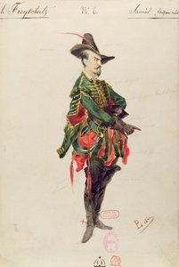 Kostuum van de jager Samiel voor de opera 