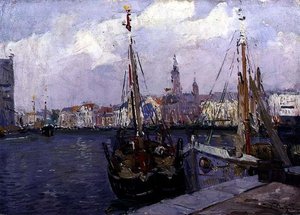 De haven van Oostende door Paul Mathieu