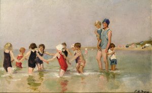 Kinderen Baden door Paul Michel Dupuy