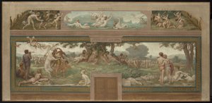 Schets voor het stadhuis van Saint-Maur-des-Fossés: Deugden tegenover de Ondeugd (Jeugd. Gouden Eeuw)