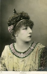 Henriette Rosine Bernard alias Sarah Bernhardt (1844-1923) als "Théodora", toneelstuk door Victorien Sardou, in 1884