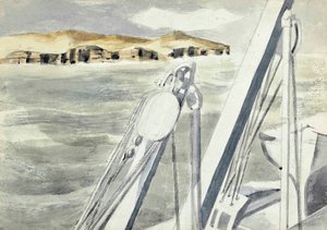 Kust bij Gibraltar door Paul Nash