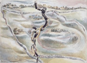 Object bij Scarbank door Paul Nash