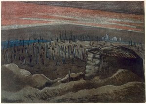 Sanctuary Wood, uit British Artists at the Front, Vervolg van The Western Front, Deel Drie, Paul Nash door Paul Nash