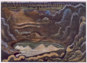 De rups krater, uit Britse kunstenaars aan het front, Vervolg van het Westelijk Front, Deel Drie, Paul Nash