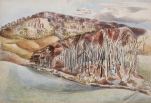 Hout en Heuvel door Paul Nash