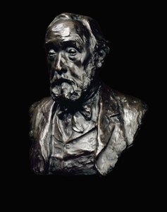 Portret van Edgar Degas 1907 (brons met donkerbruine patina) door Paul Paulin