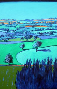 Blauw landschap door Paul Powis