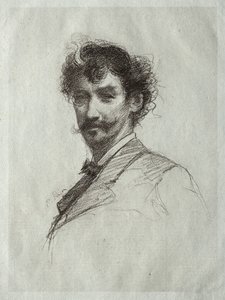 James McNeill Whistler met Witte Lok en Monocle